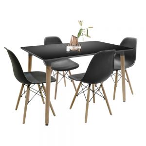 Comedor Minimalista con 4 sillas Eames y Mesa Eames 